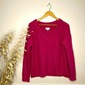 Lucky Brand Magenta Chunky Sweater